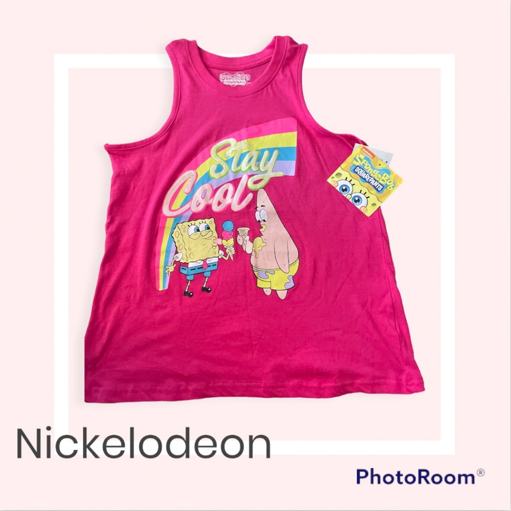 BNWT Nickelodeon Sponge Bob pink tank top